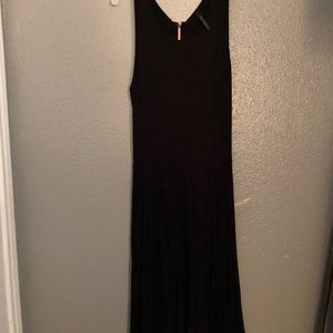 Black dress with pink zipper on back